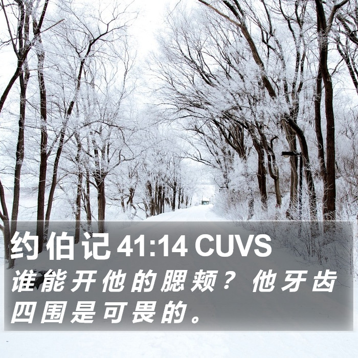 约 伯 记 41:14 CUVS Bible Study