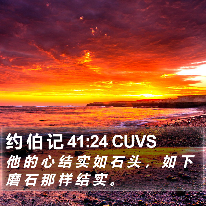 约 伯 记 41:24 CUVS Bible Study