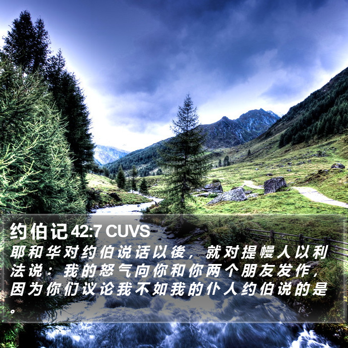 约 伯 记 42:7 CUVS Bible Study