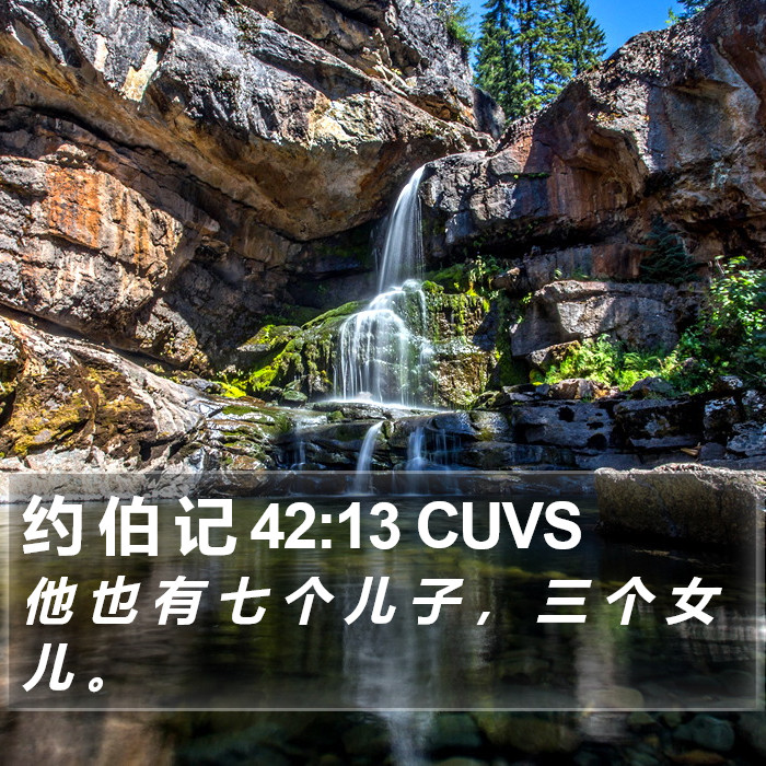 约 伯 记 42:13 CUVS Bible Study