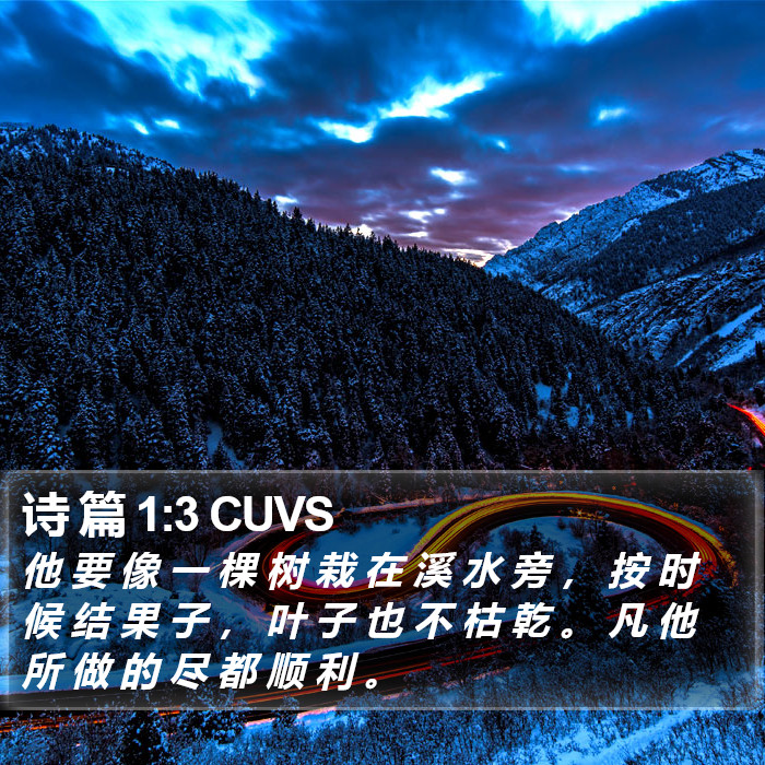 诗 篇 1:3 CUVS Bible Study