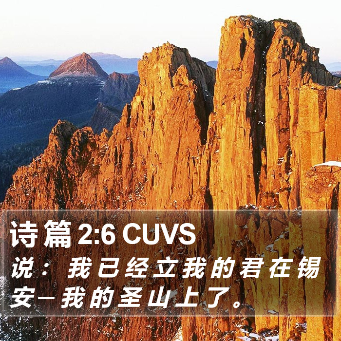 诗 篇 2:6 CUVS Bible Study