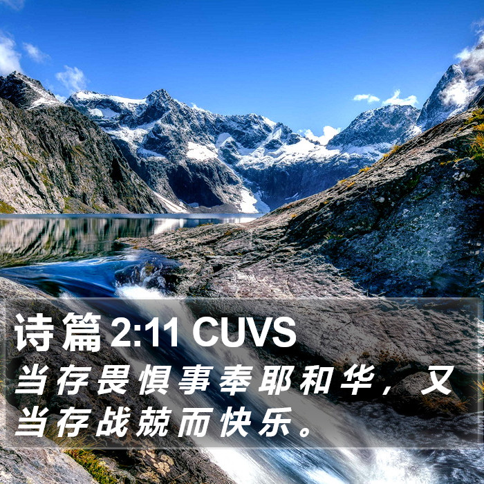 诗 篇 2:11 CUVS Bible Study