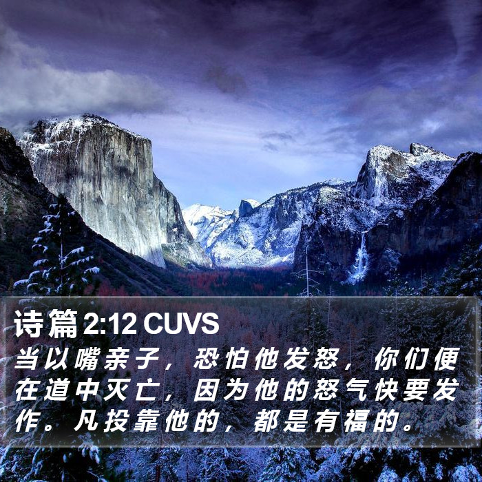 诗 篇 2:12 CUVS Bible Study