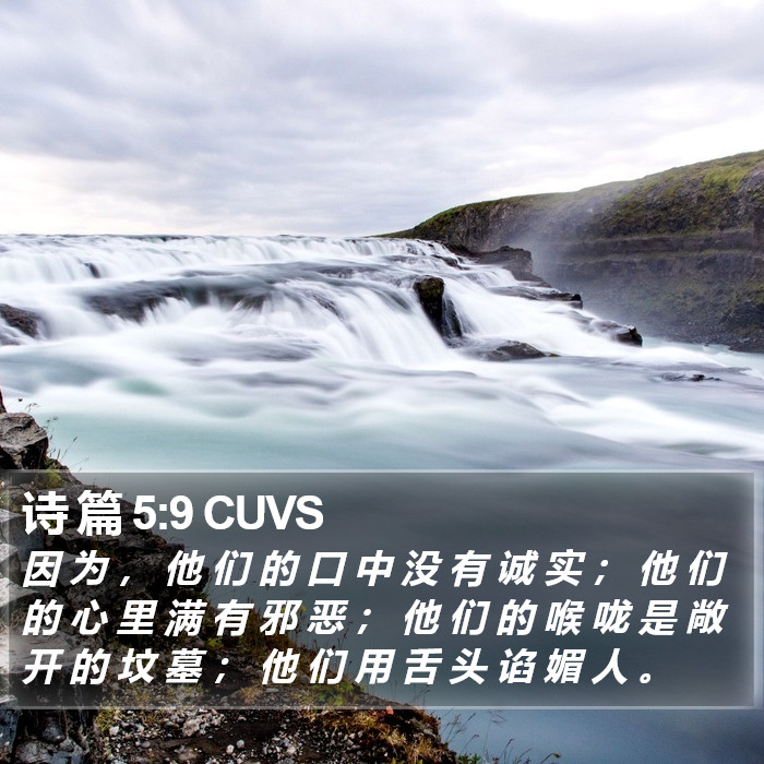 诗 篇 5:9 CUVS Bible Study