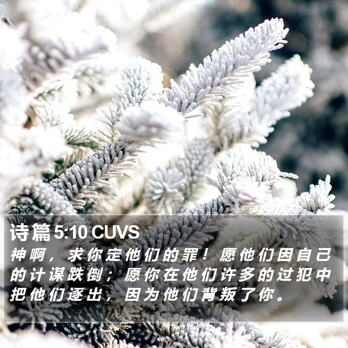 诗 篇 5:10 CUVS Bible Study