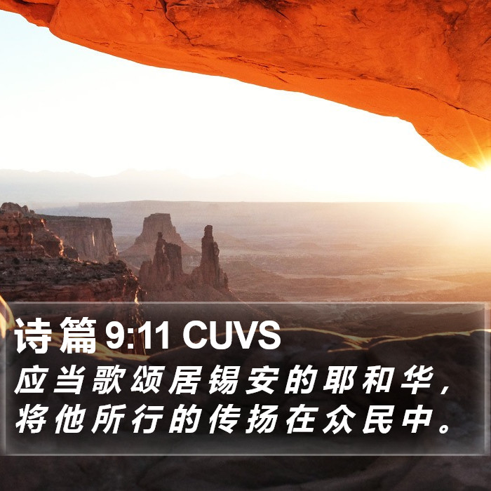 诗 篇 9:11 CUVS Bible Study