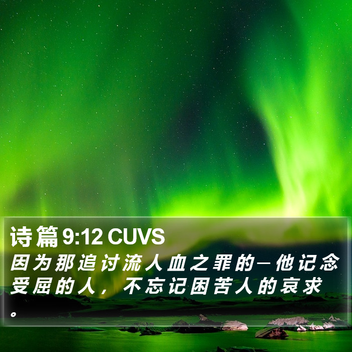 诗 篇 9:12 CUVS Bible Study