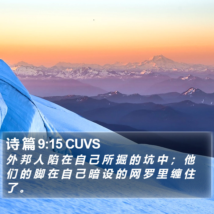 诗 篇 9:15 CUVS Bible Study