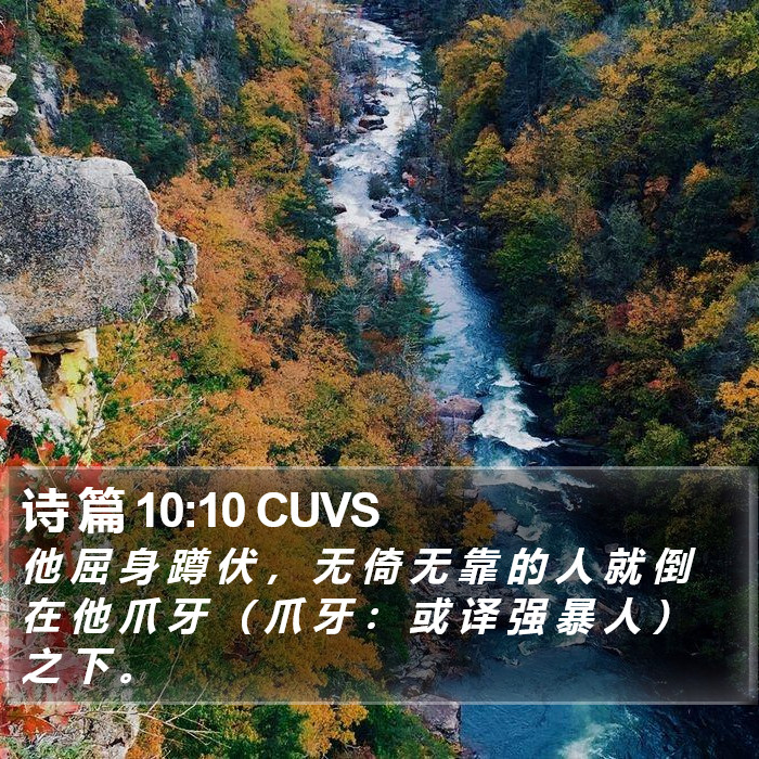 诗 篇 10:10 CUVS Bible Study