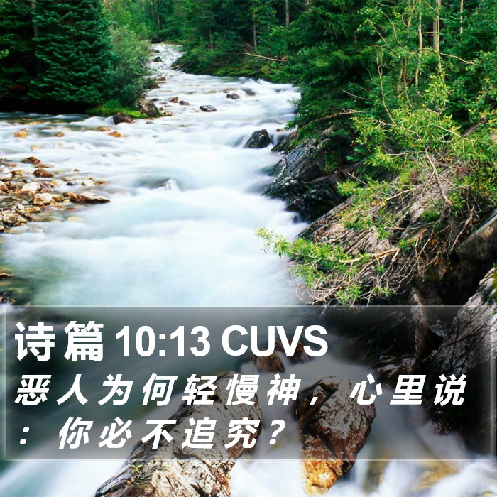 诗 篇 10:13 CUVS Bible Study