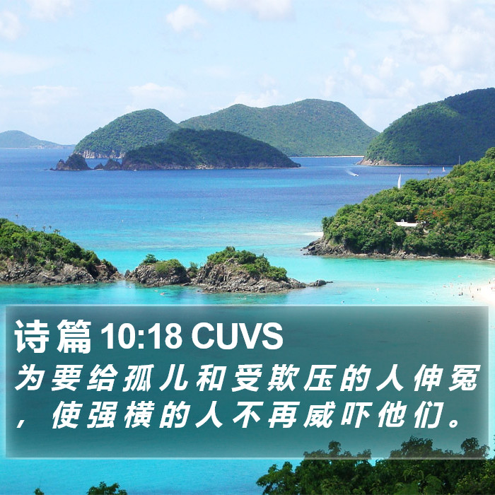 诗 篇 10:18 CUVS Bible Study