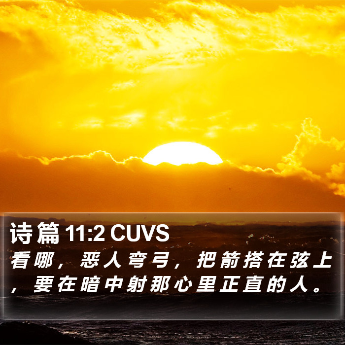 诗 篇 11:2 CUVS Bible Study