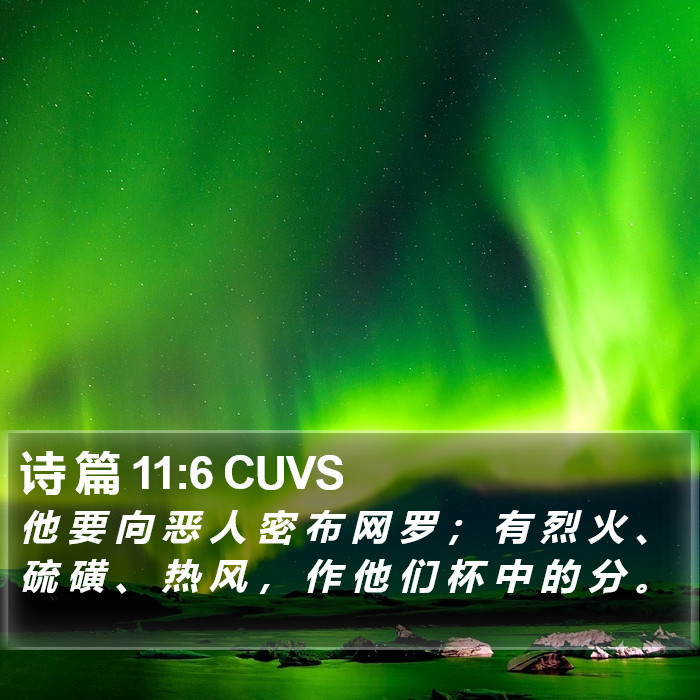 诗 篇 11:6 CUVS Bible Study