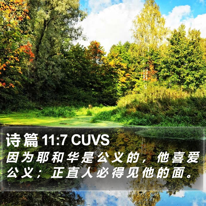 诗 篇 11:7 CUVS Bible Study