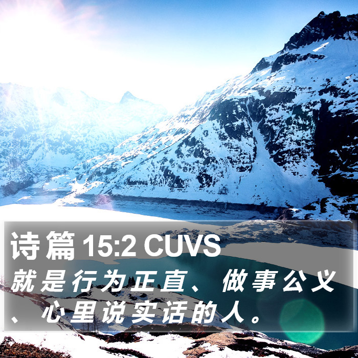 诗 篇 15:2 CUVS Bible Study