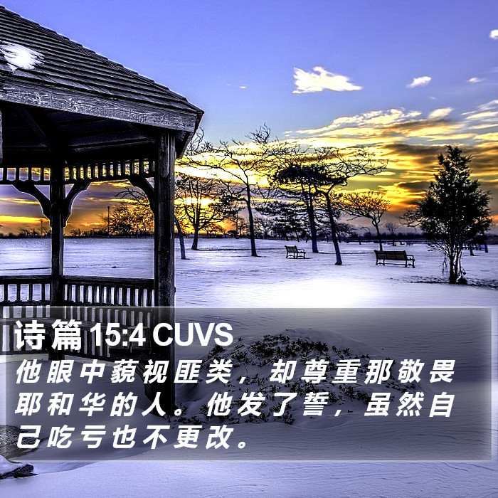 诗 篇 15:4 CUVS Bible Study