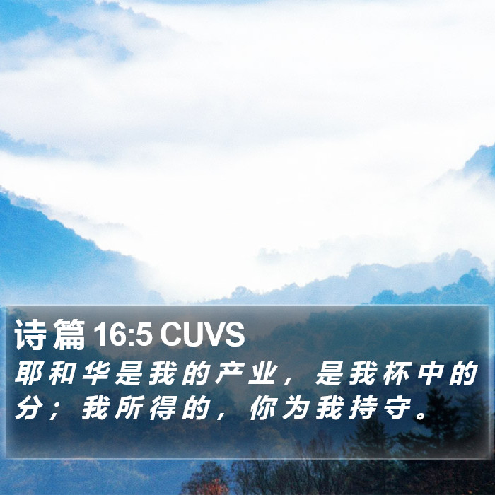 诗 篇 16:5 CUVS Bible Study