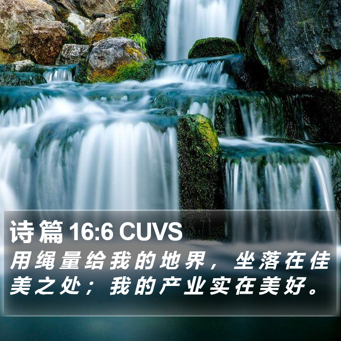 诗 篇 16:6 CUVS Bible Study