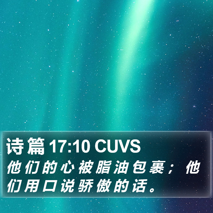 诗 篇 17:10 CUVS Bible Study