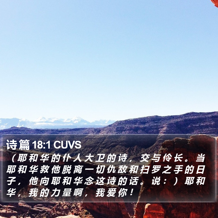 诗 篇 18:1 CUVS Bible Study