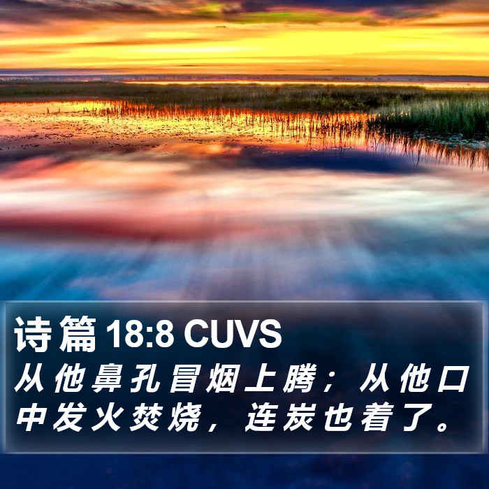 诗 篇 18:8 CUVS Bible Study