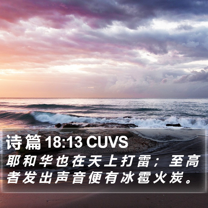 诗 篇 18:13 CUVS Bible Study