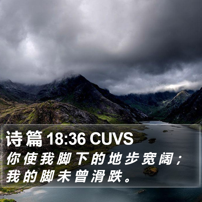 诗 篇 18:36 CUVS Bible Study