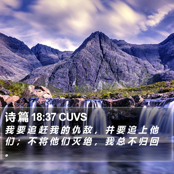 诗 篇 18:37 CUVS Bible Study