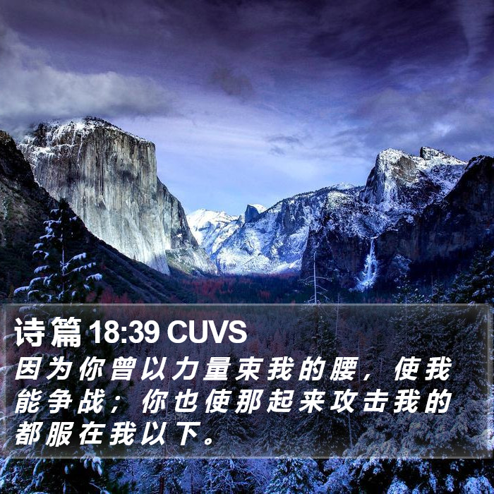 诗 篇 18:39 CUVS Bible Study