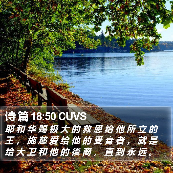 诗 篇 18:50 CUVS Bible Study