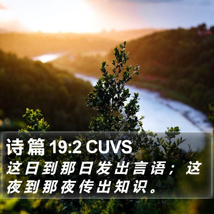 诗 篇 19:2 CUVS Bible Study