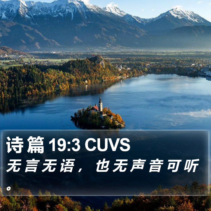 诗 篇 19:3 CUVS Bible Study