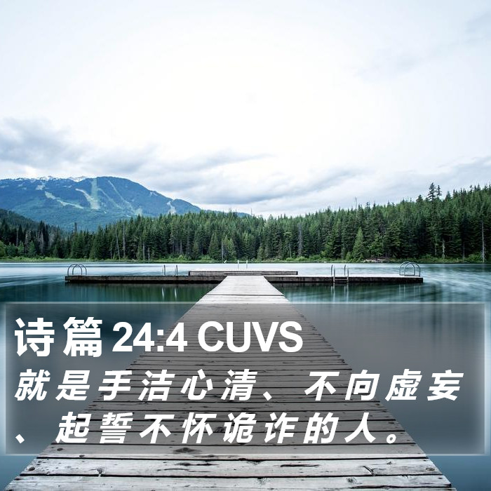 诗 篇 24:4 CUVS Bible Study