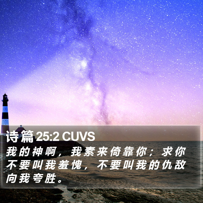 诗 篇 25:2 CUVS Bible Study