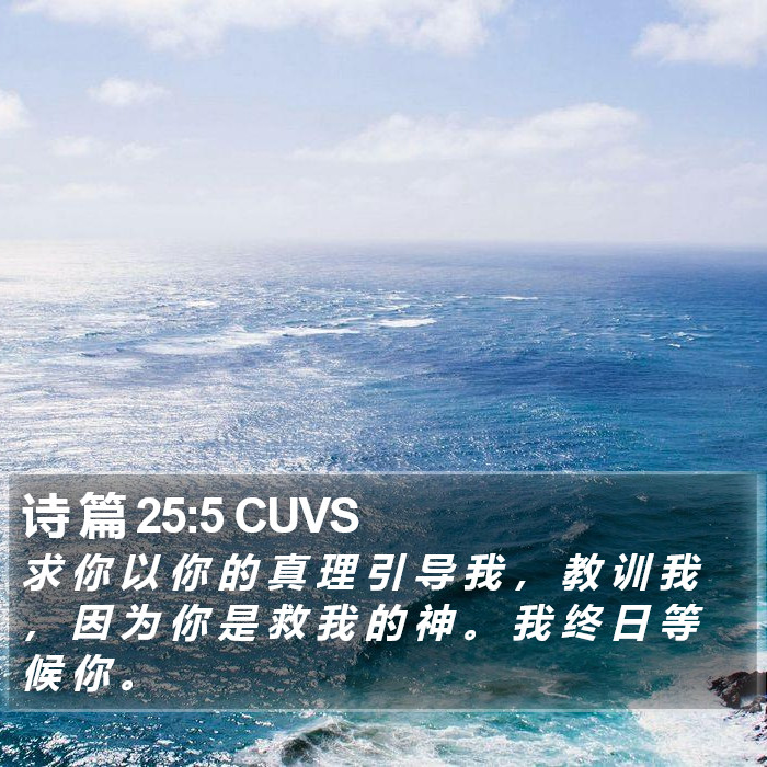 诗 篇 25:5 CUVS Bible Study