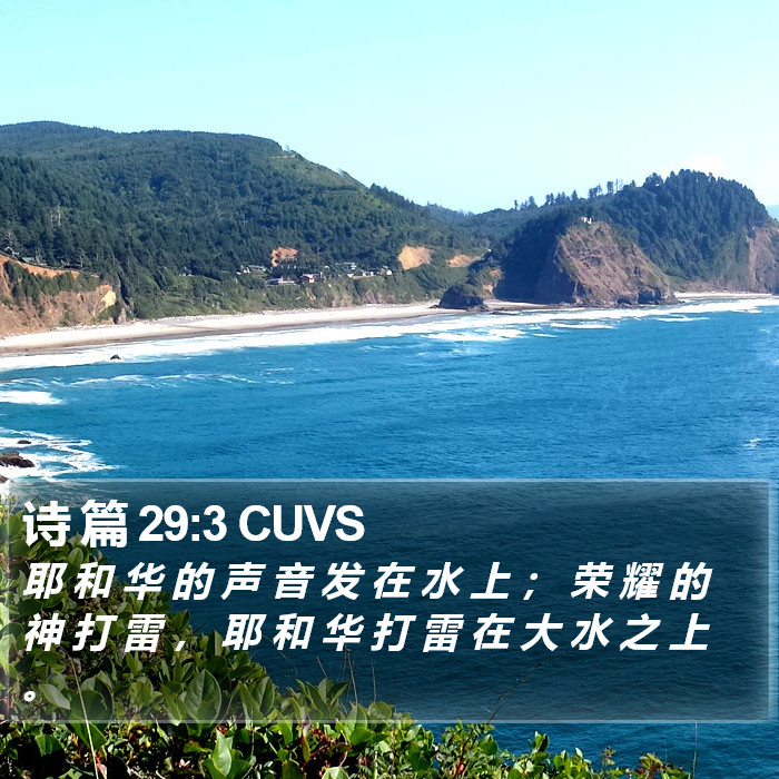 诗 篇 29:3 CUVS Bible Study