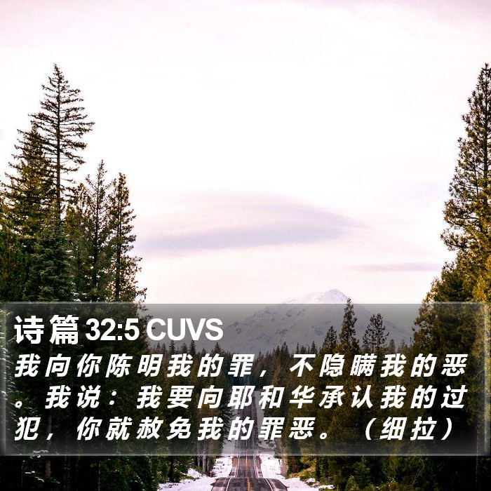 诗 篇 32:5 CUVS Bible Study