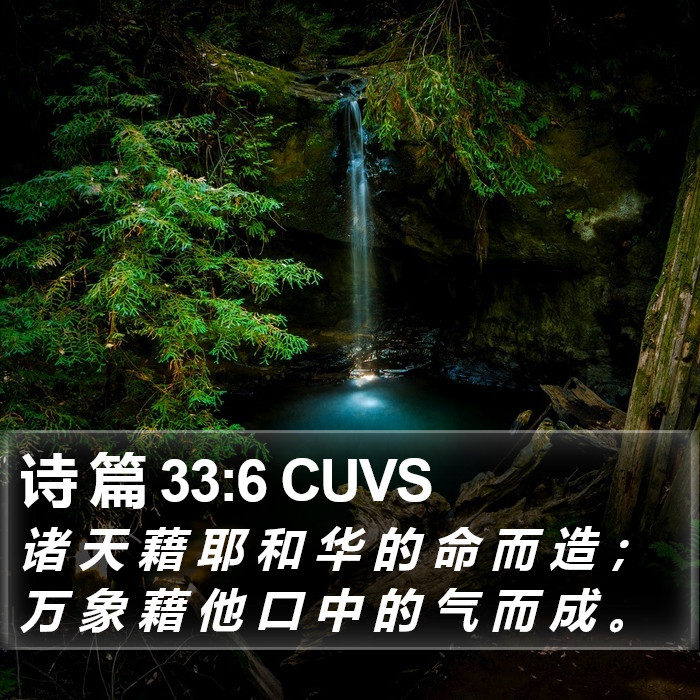 诗 篇 33:6 CUVS Bible Study
