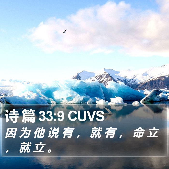 诗 篇 33:9 CUVS Bible Study