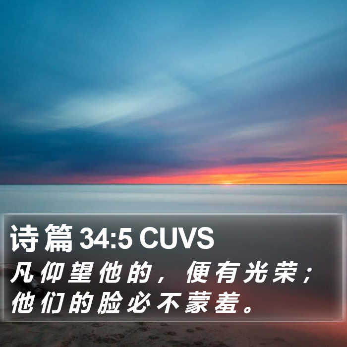 诗 篇 34:5 CUVS Bible Study