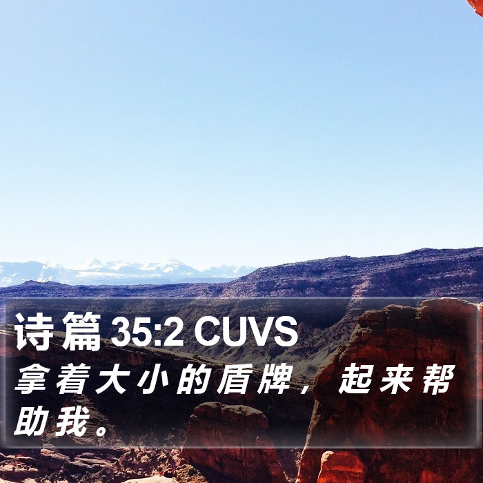 诗 篇 35:2 CUVS Bible Study