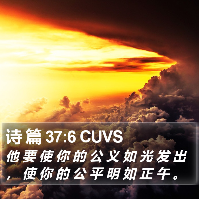 诗 篇 37:6 CUVS Bible Study