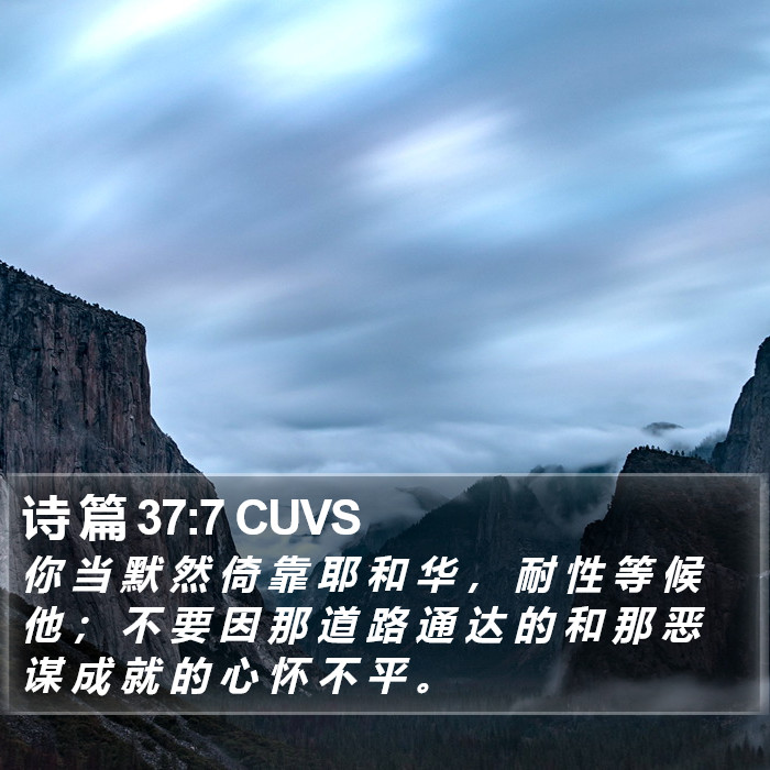 诗 篇 37:7 CUVS Bible Study