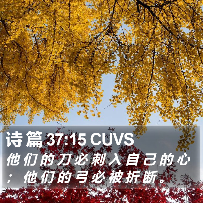 诗 篇 37:15 CUVS Bible Study