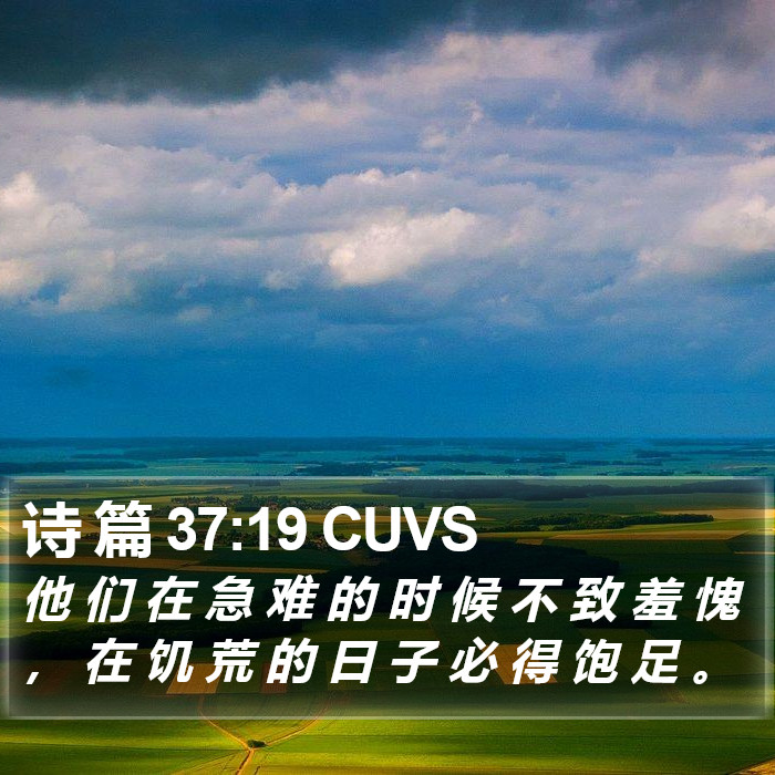 诗 篇 37:19 CUVS Bible Study