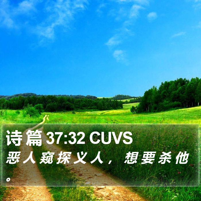 诗 篇 37:32 CUVS Bible Study