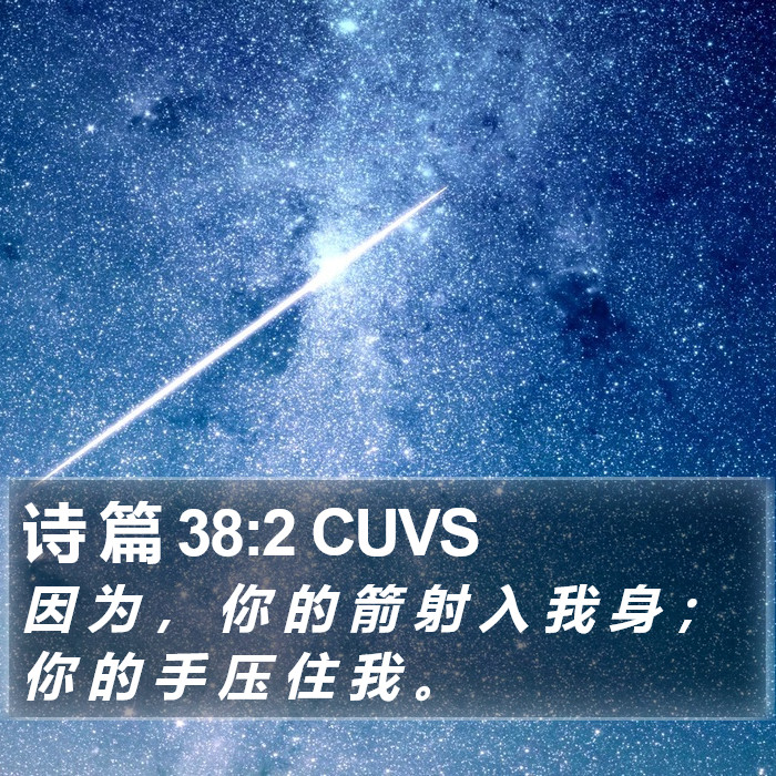 诗 篇 38:2 CUVS Bible Study