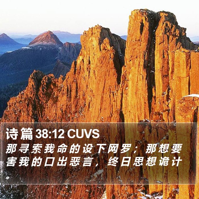 诗 篇 38:12 CUVS Bible Study