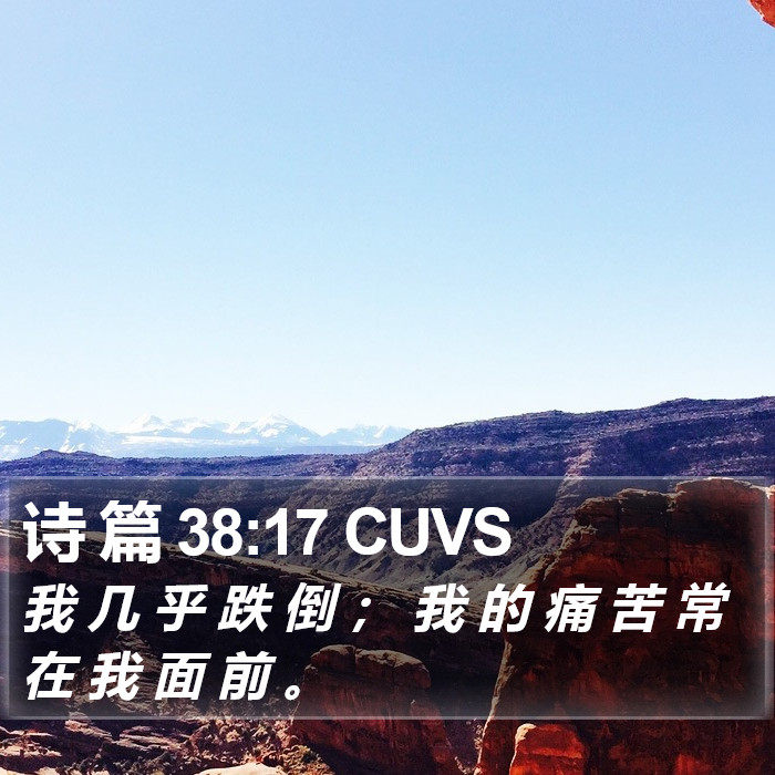 诗 篇 38:17 CUVS Bible Study